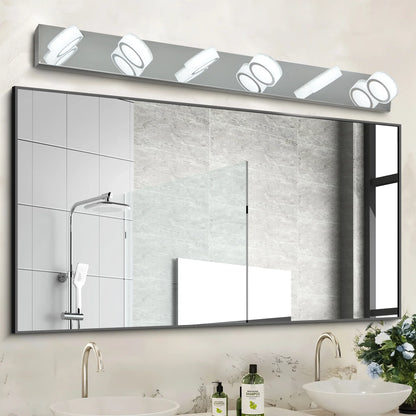 LED Modern Chrome 6-Light Vanity Lights Fixtures Over Mirror Bath Wall Lighting - Shello's Creative Boutique