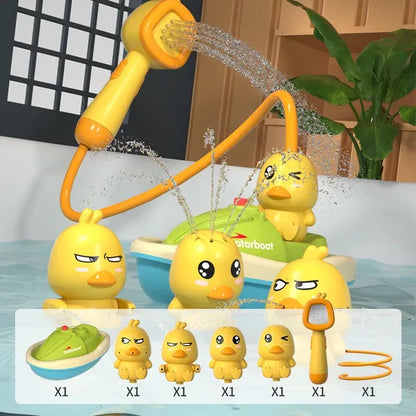 Cute Duck Electric Water Spray Bathroom Bathing Toys Baby Bath Toys Kids Bath And Shower Bathtubs Interactive Boy girl Gifts - Shello's Creative Boutique