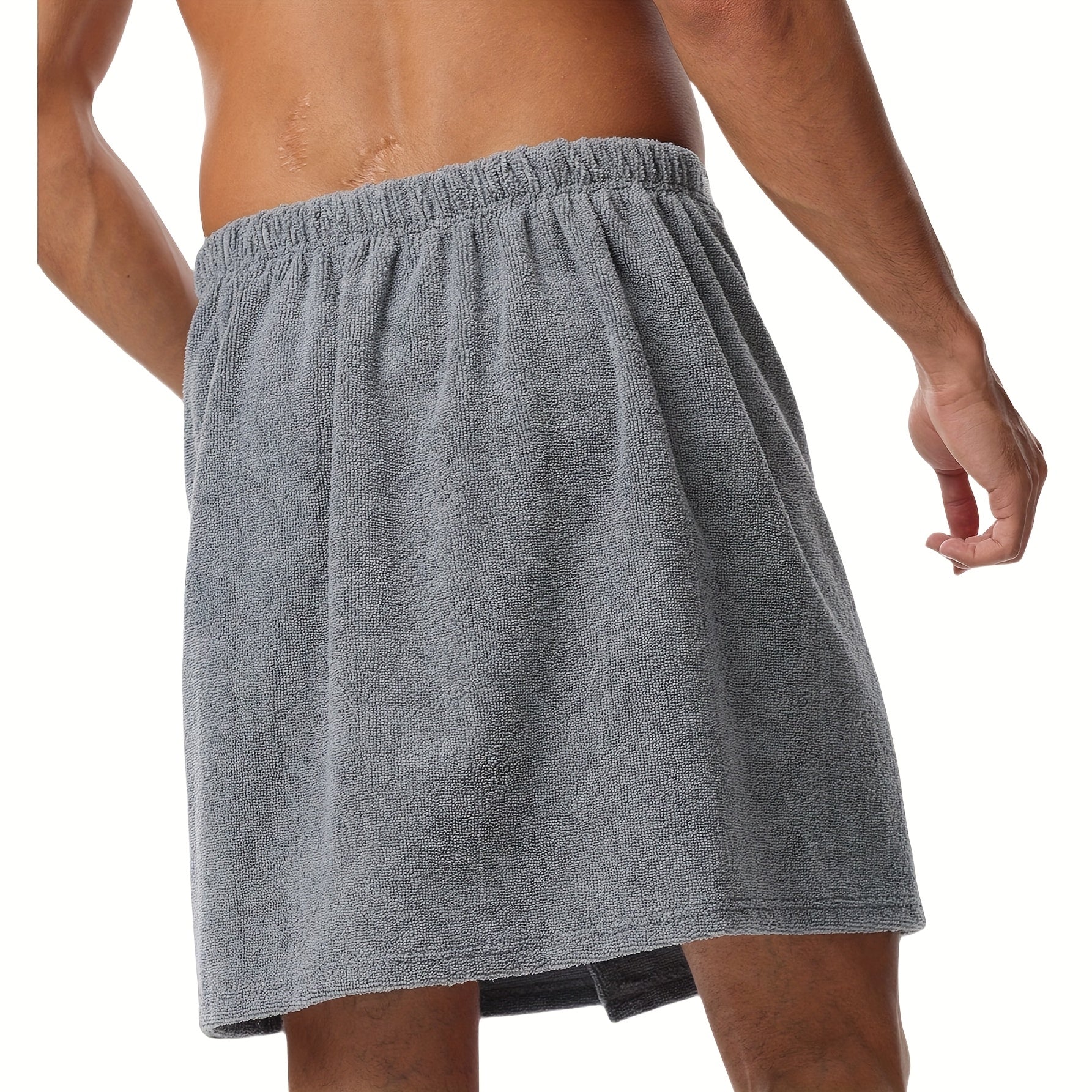 Men's Adjustable Bath Towel with Pockets - Microfiber - Shello's Creative Boutique