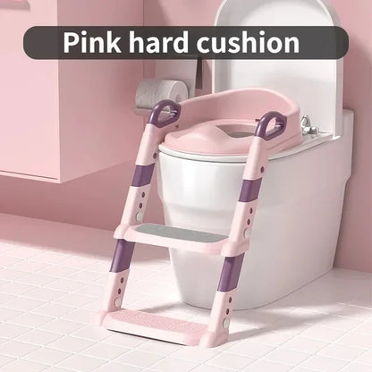 Stair Style Children's Toilet Boy and Girl Baby Toilet Folding Rack Step Stool Child Step Toilet Seat Ring Baby Potty Toilets eprolo