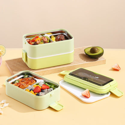 304 stainless steel lunch bento box heating portable fast food insulation multi-layer microwave lunch box eprolo