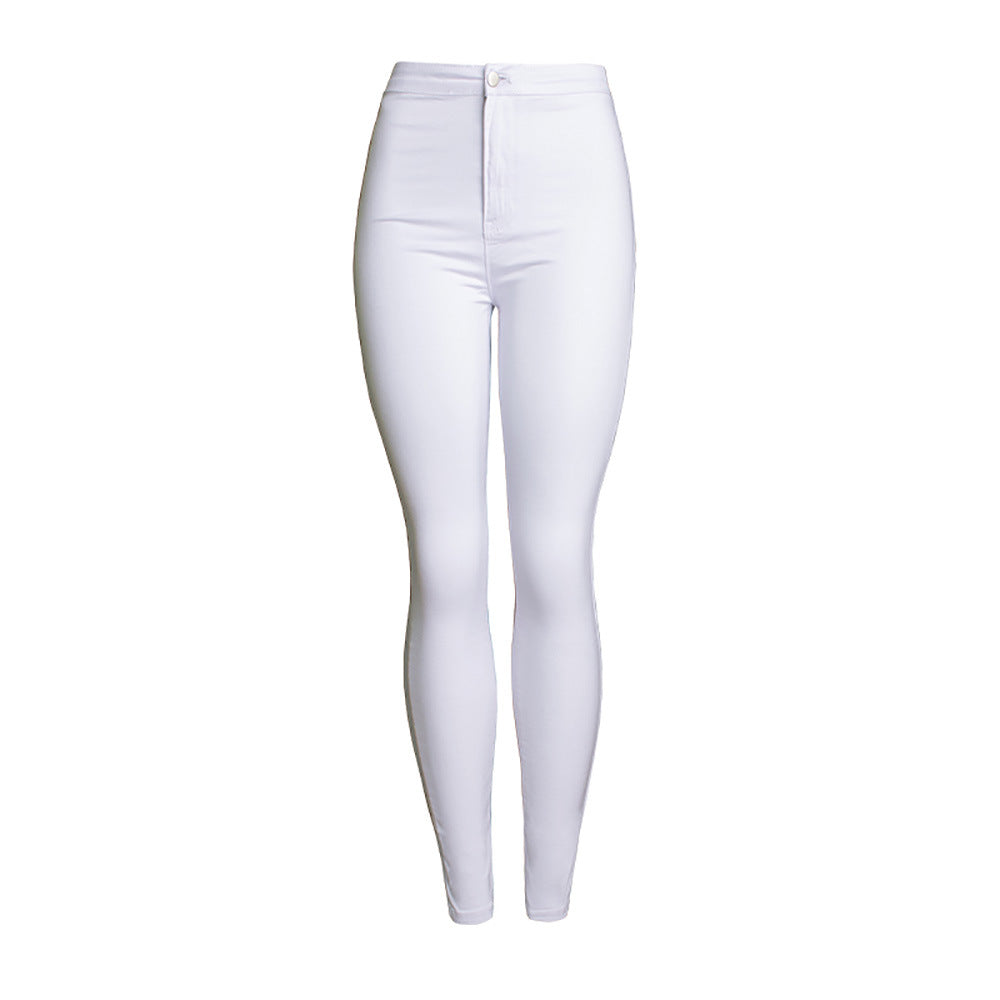 Women`s High Waist White Basic Fashion Stretch Skinny Denim Pants Trousers Jeans eprolo