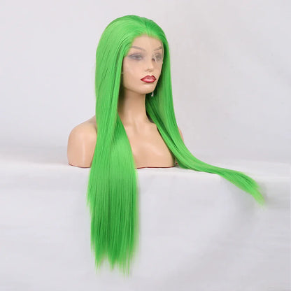 Medium-Long Lace Front Wig - Natural Synthetic Hair for Women - Shello's Creative Boutique