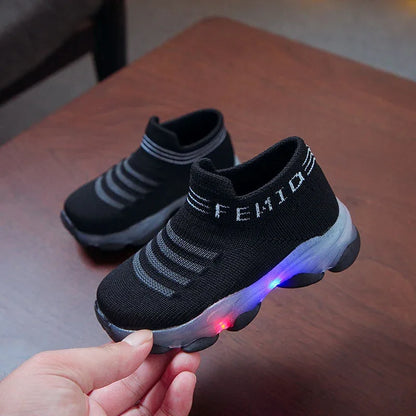 LED Mesh Light-Up Sneakers – Luminous Sport Shoes for Boys & Girls (Sizes 21–30) - Shello's Creative Boutique