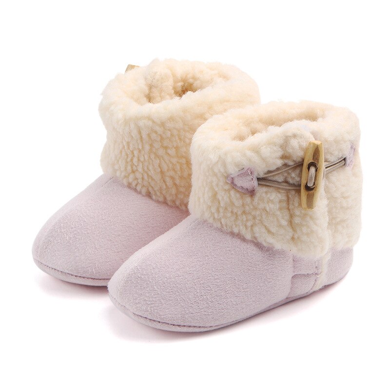 Fashion Winter Baby Boots Infant Girls Boys Warm Ankle Snow Boots Toddler Fur Plush Insole Buckle Boots Shoes eprolo