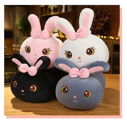 Multi-Color Bunny Pillow - Long Plush Cuddle Toy for Girls - Shello's Creative Boutique