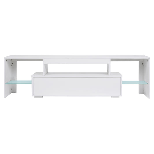 LED TV stand modern TV stand with storage Entertainment Center with drawer TV cabinet for Up to 75 inch for Gaming Living Room B eprolo
