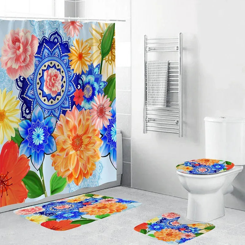 Bohemian Style 3D Digital Printing Waterproof and Mould Proof Shower Curtain Bathroom Shower Curtain - Shello's Creative Boutique