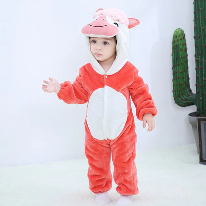 Baby Rompers Winter Kigurumi Lion Costume For Girls Boys Toddler Animal Jumpsuit Infant Clothes Pyjamas Kids Overalls ropa bebes - Shello's Creative Boutique