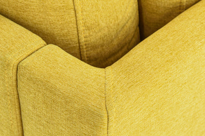 65" Mid-Century Modern Fabric Corner Lounge Chair Upholstered Indoor Chaise Lounge for Bedroom eprolo