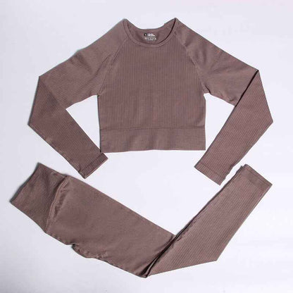 Women Gym Clothing High Waist Yoga Pants Tracksuit Fitness Clothing Two or Three-Piece Set