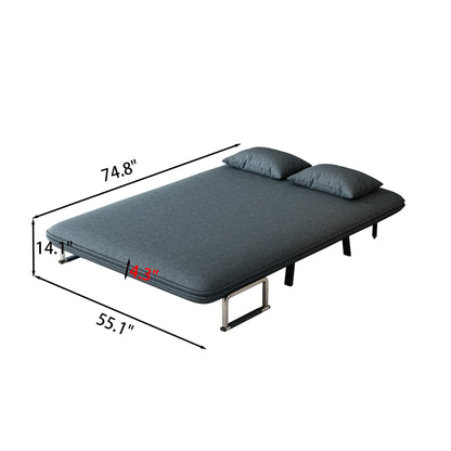 55″ Convertible Chair Bed Tri-Fold Sofa Bed with Adjustable Backrest & Pillow - Shello's Creative Boutique