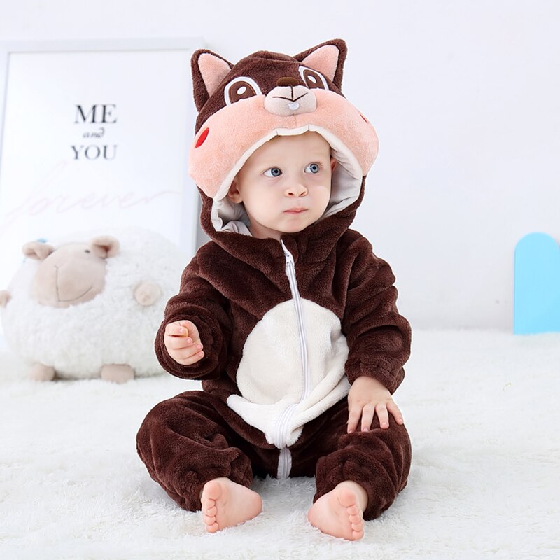 Baby Rompers Winter Kigurumi Lion Costume For Girls Boys Toddler Animal Jumpsuit Infant Clothes Pyjamas Kids Overalls ropa bebes eprolo