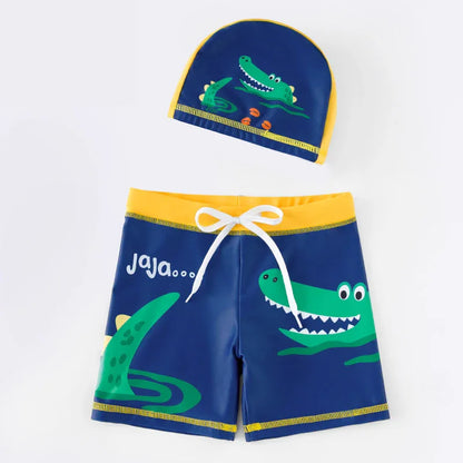 Boys And Children's Swimming Trunks Two Piece Sunscreen Small Medium And Large Children's Hot Springs Quick Drying Breathable Swimming Suit - Shello's Creative Boutique