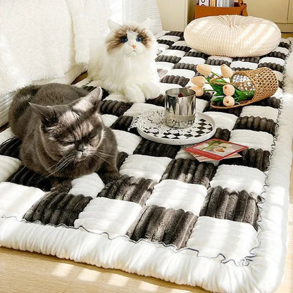 Autumn and winter plush bedside mat anti-skid chenille Mantou mat bedroom tatami sleeping carpet - Shello's Creative Boutique