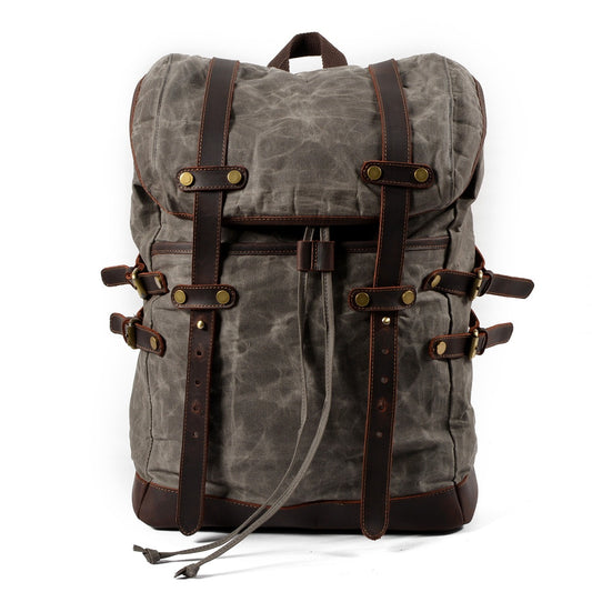 Canvas Men Bag Casual Shoulder Backpack Men Waterproof Outdoor Travel Bag Student Schoolbag Shello Creative Boutique