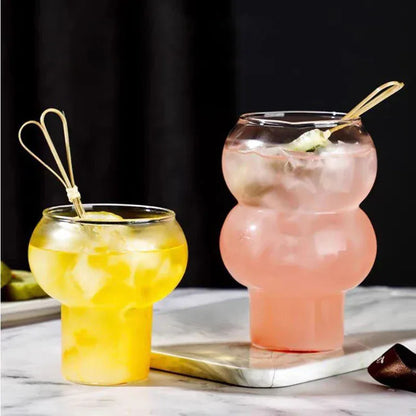 Gourd Shaped High Borosilicate Glass Single Layer Cup Office Latte Cup Transparent Juice - Shello's Creative Boutique