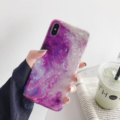 Glitter Marble Case For iphone 7 XR XS MAX Case Soft TPU Back Cover For iphone 6 6S 7 8 Plus iphone X XR Case Cover Phone Case - Shello's Creative Boutique