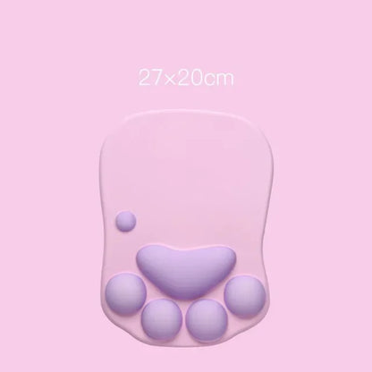 3D Mouse Pad Soft Silicone Cute Cat Paw Mouse Mat Memory Foam Wrist Rests Cushions Mousepad for kids Laptop Computer Mousepad - Shello's Creative Boutique