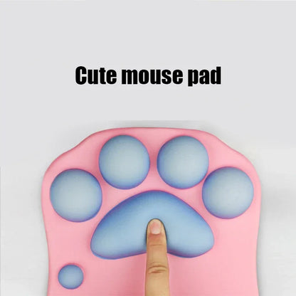 3D Mouse Pad Soft Silicone Cute Cat Paw Mouse Mat Memory Foam Wrist Rests Cushions Mousepad for kids Laptop Computer Mousepad - Shello's Creative Boutique