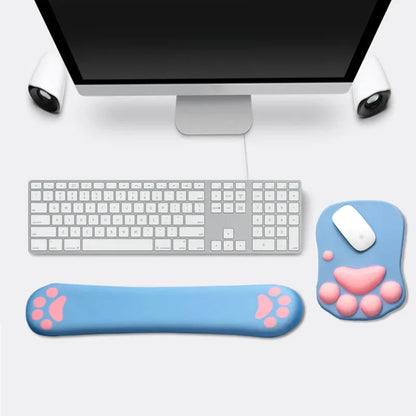 3D Mouse Pad Soft Silicone Cute Cat Paw Mouse Mat Memory Foam Wrist Rests Cushions Mousepad for kids Laptop Computer Mousepad - Shello's Creative Boutique
