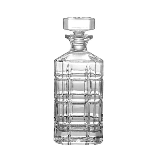 Crystal Glass Whiskey Decanter, Lead-Free, Luxury Barware, Wine Bottle, Home Party, 750ml eprolo
