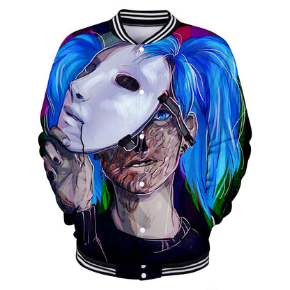 Sally face 3D jacket Hoodies New Hot Fall 3D baseball jacket Harajuku printing Sally face Baseball uniform Sweatshirt Men/Women eprolo