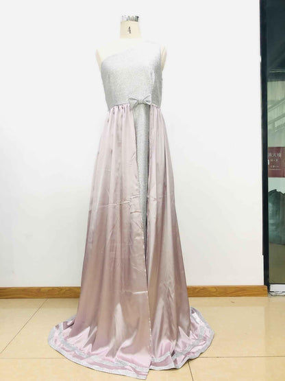 Elegant Floor-Length Evening Dress - High Waist Party Gown for Women - Shello's Creative Boutique