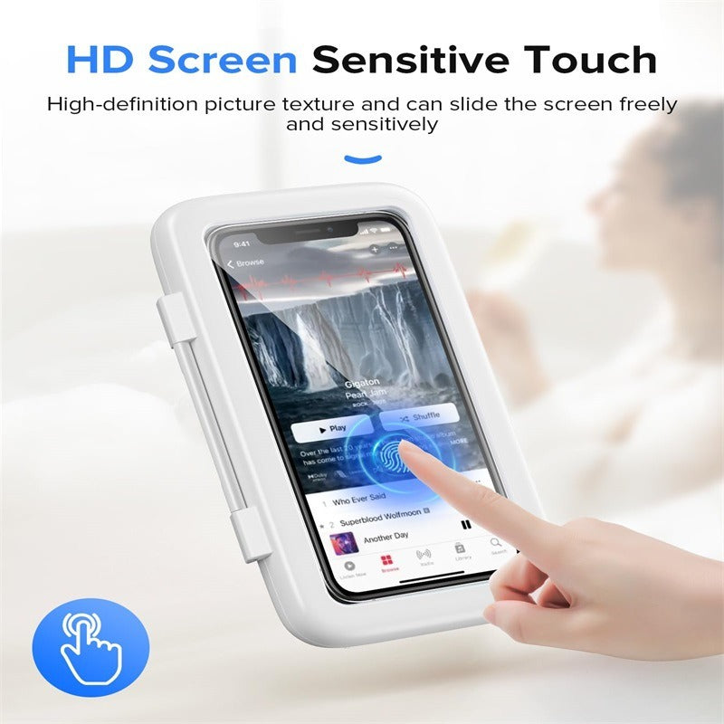 Shower Phone Box Bathroom Waterproof Phone Case Seal Protection Touch Screen Mobile Phone Holder For Kitchen Handsfree Gadget Shello Creative Boutique