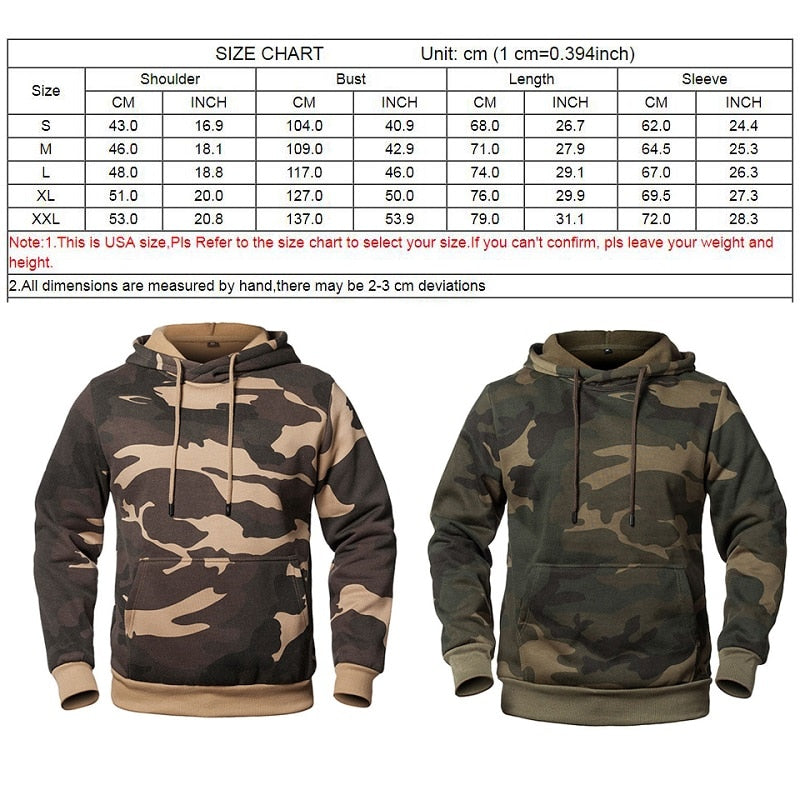 Camouflage Hoodies MenFashion Sweatshirt Male Camo Hoody Hip Autumn Winter Military Hoodie Mens Clothing eprolo