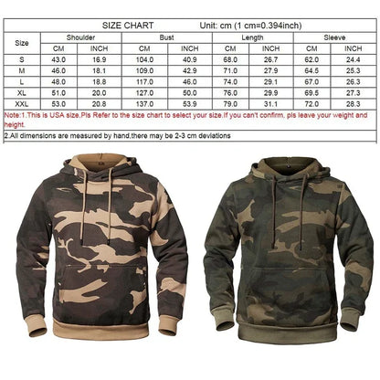 Camouflage Hoodies MenFashion Sweatshirt Male Camo Hoody Hip Autumn Winter Military Hoodie Mens Clothing - Shello's Creative Boutique