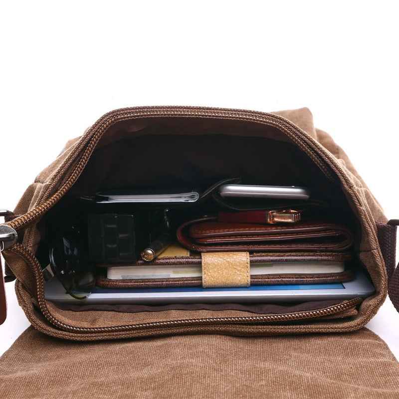 Men Business Messenger Shoulder Bag Vintage Crossbody Pack