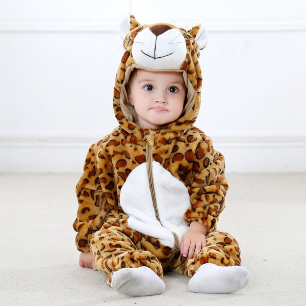 Baby Rompers Winter Kigurumi Lion Costume For Girls Boys Toddler Animal Jumpsuit Infant Clothes Pyjamas Kids Overalls ropa bebes eprolo