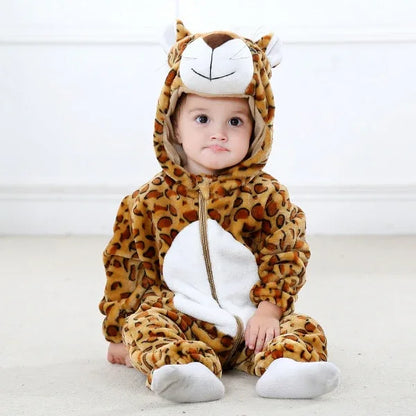 Baby Rompers Winter Kigurumi Lion Costume For Girls Boys Toddler Animal Jumpsuit Infant Clothes Pyjamas Kids Overalls ropa bebes - Shello's Creative Boutique