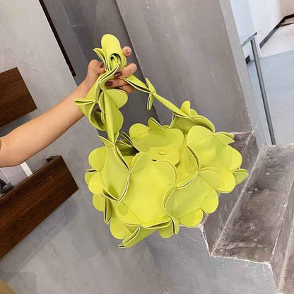 Mori Soft Girl Petal Bag Three-Dimensional One-Shoulder PU Underarm Bag for Ladies - Shello's Creative Boutique