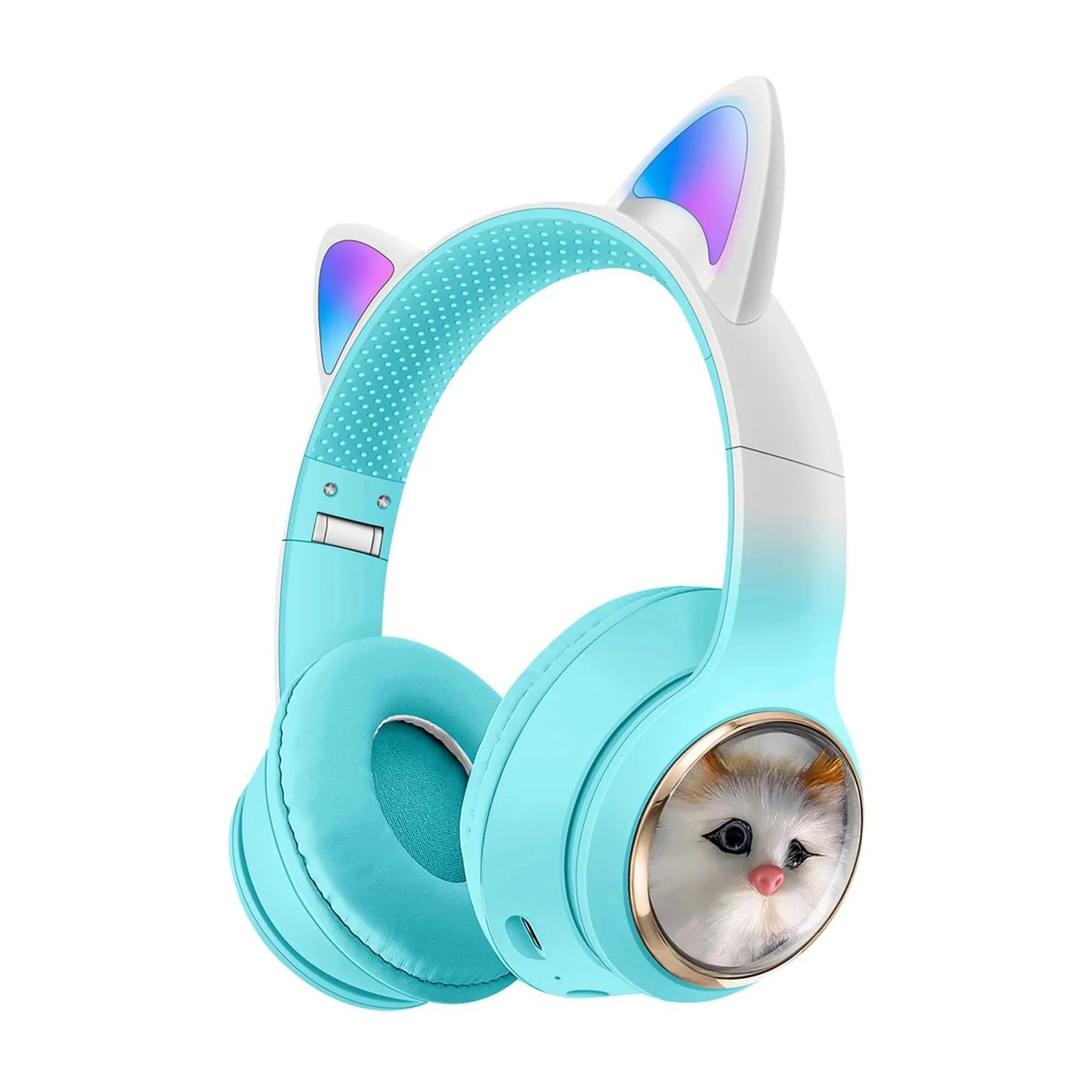 AKZ-09 Earphones Space Cabin Cartoon Simulation Cat Bluetooth Headwear Large Battery Earphones Foldable - Shello's Creative Boutique