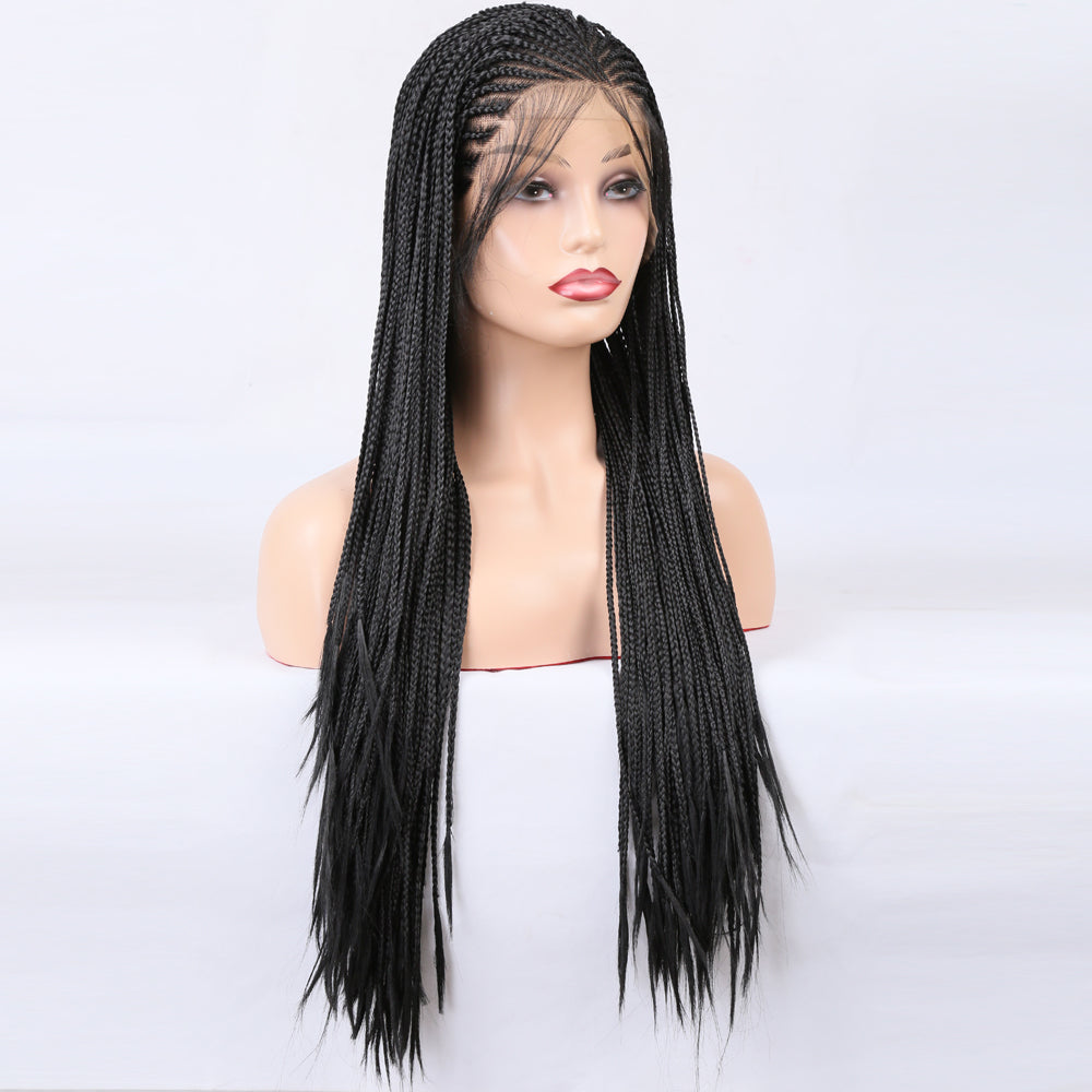 Lace Front Wig Braided Wigs Braiding Hair For Black Women Long Cosplay Synthetic Box Braid Wig Shello Creative Boutique