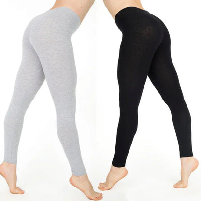 Women’s Casual Ankle-Length Cotton Leggings - Shello's Creative Boutique