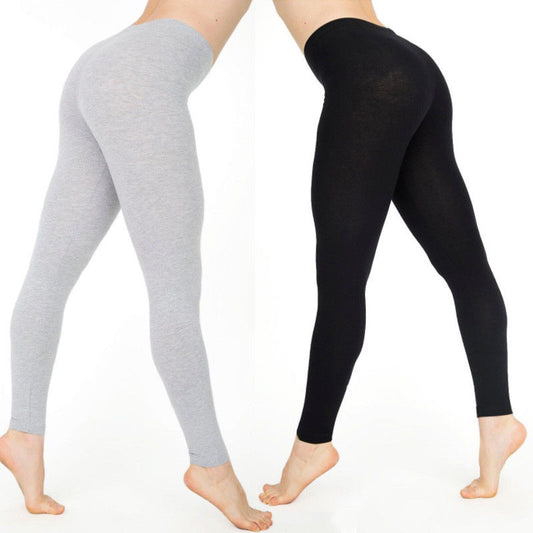 Womens Casual Ankle-length Leggings Elastic Waist Cotton Leggings Female Women Clothing Plus Size 2XL eprolo