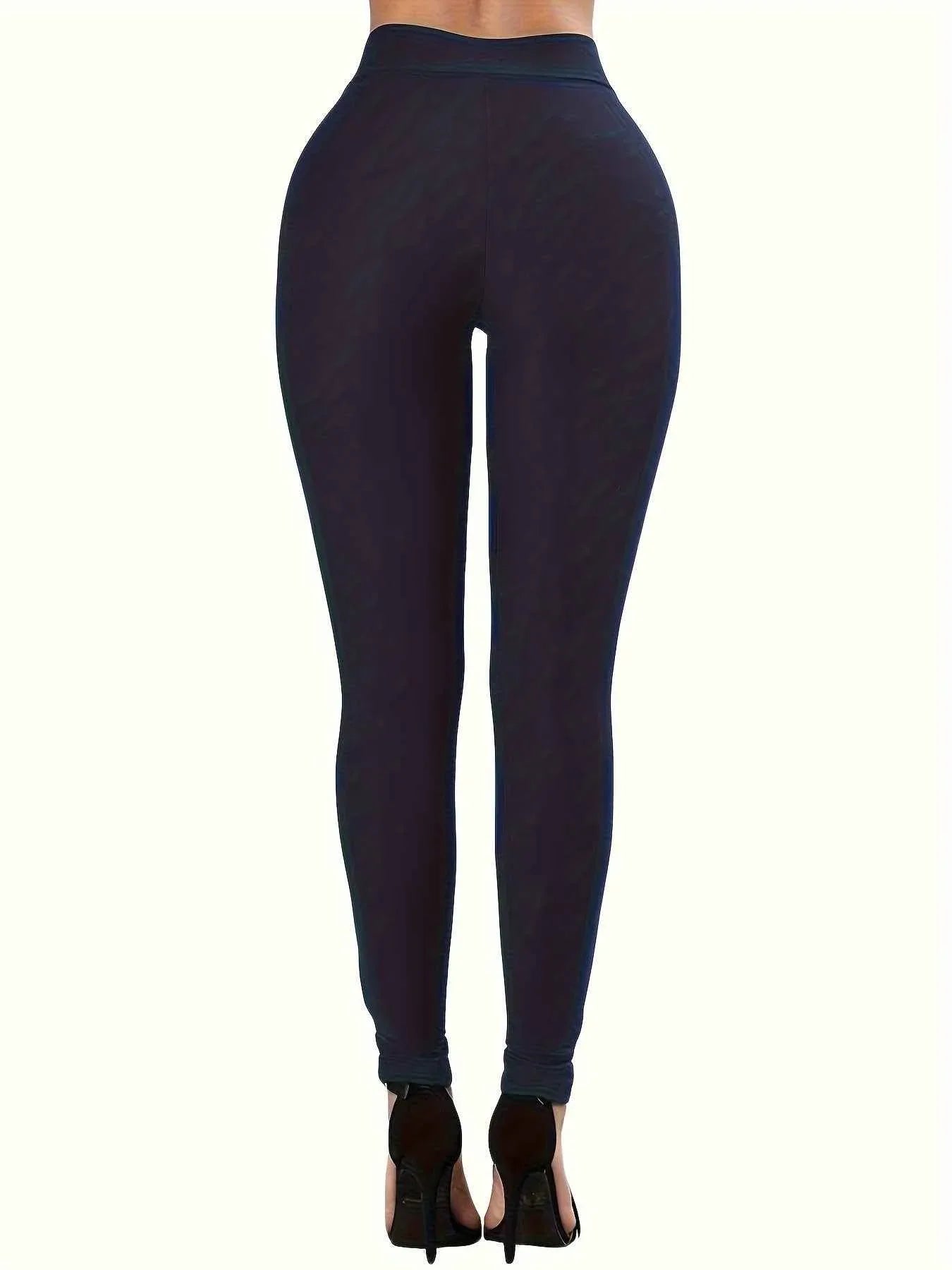 High-Waist Cropped Leggings - Cross-Strap Stretch Leggings for Women - Shello's Creative Boutique