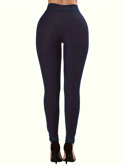 High-Waist Cropped Leggings - Cross-Strap Stretch Leggings for Women - Shello's Creative Boutique
