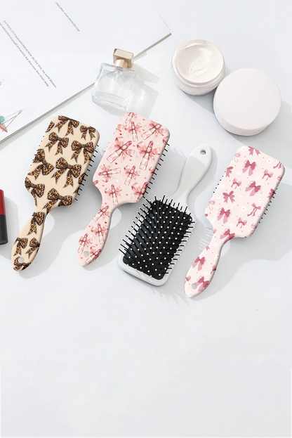 Parchment Leopard Bow Print Hair Comb– Trendy, Gentle Hair Styling - Shello's Creative Boutique