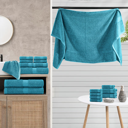 Bath Towel Set - Cotton Blend, Absorbent & Soft