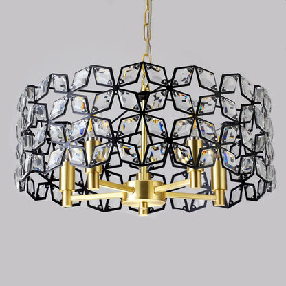 Modern Crystal Chandelier for Living Room – Luxury Round Crystal Lamp for Home Décor Light Fixture - Shello's Creative Boutique