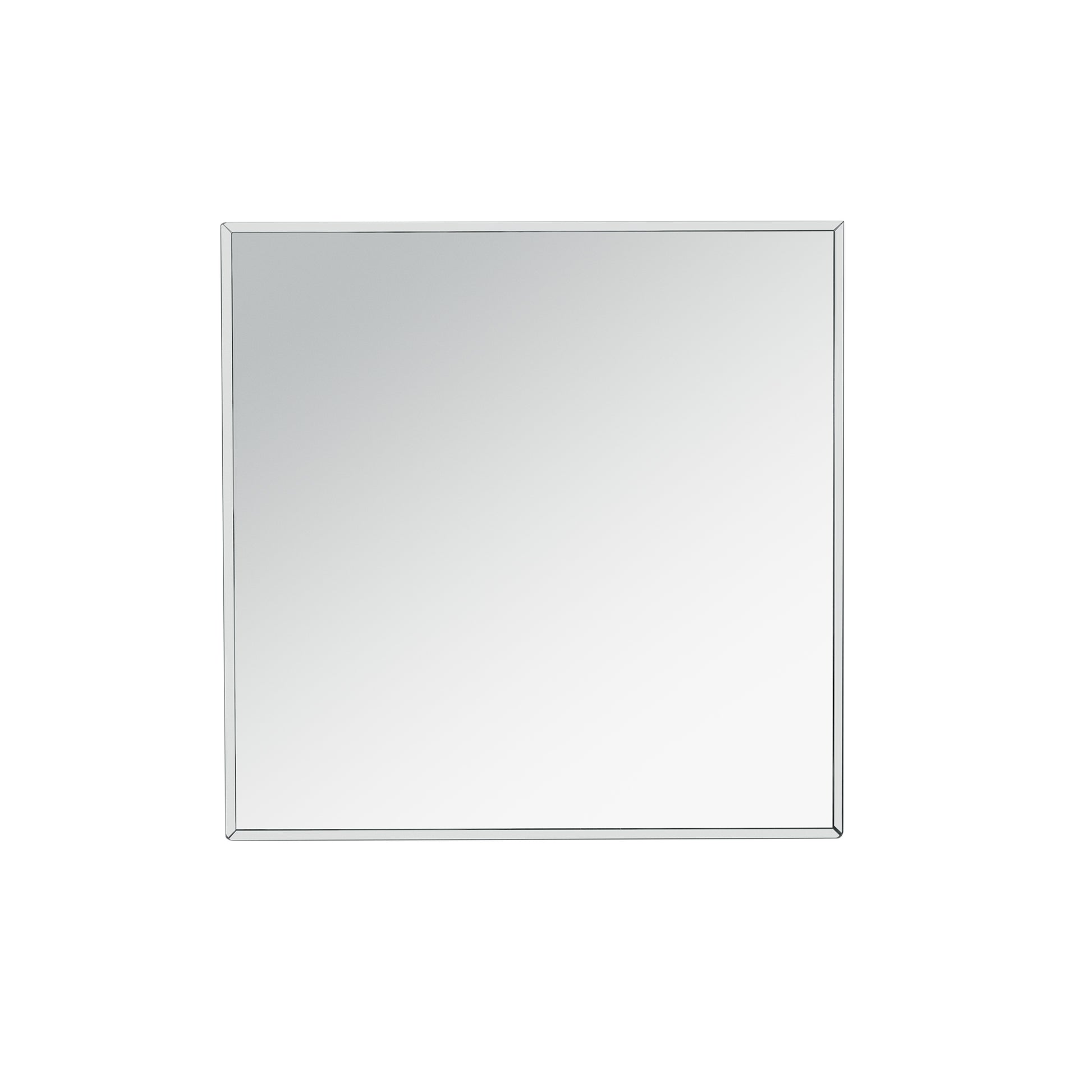 U-Can 11.8-inch silver square mirror coffee table with LED lights, modern diamond edge table, no assembly required eprolo