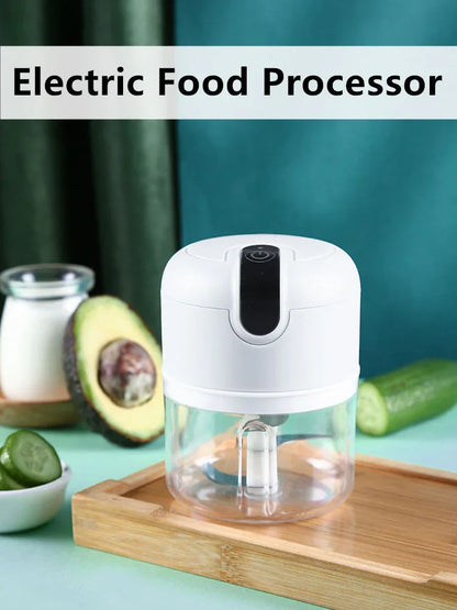 250ml Home Kitchen Appliances Vegetable Meat Electric Mini USB Rechargeable Multifunctional Chopper Garlic Masher Wireless Garlic Beater - Shello's Creative Boutique