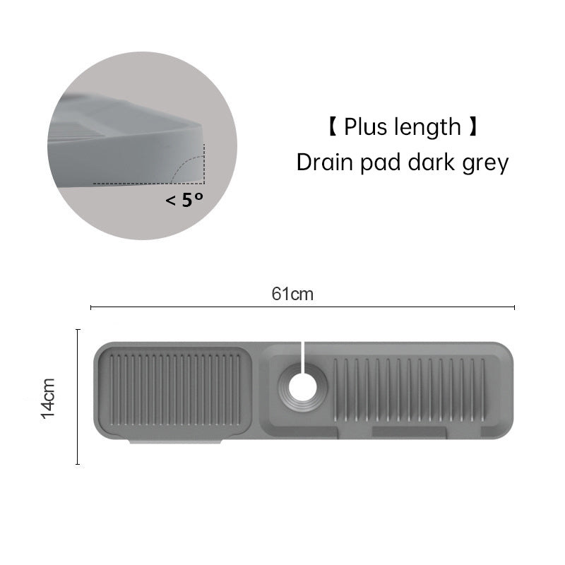 Silicone Drain Pad Faucet Drain Pad Kitchen Countertop Sink Drain Splash Proof Device eprolo