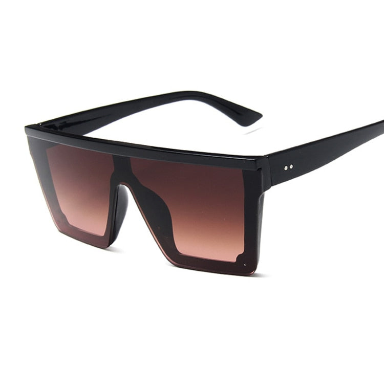 New Black Square Sunglasses Women Big Frame Fashion Retro Mirror Sun Glasses Female Brand Vintage Lady Lunette De Soleil Femme