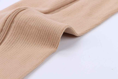 Toe Freedom Compression Socks - Comfortable, Breathable, and Quick-Drying for All-Day Wear, Sports, and Fitness - Polyester Knit Fabric, Side Zipper, and Toeless Design