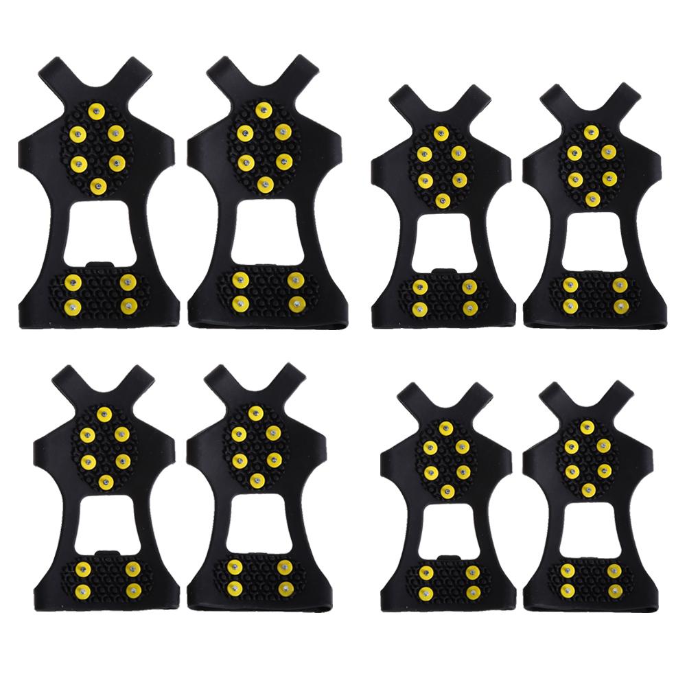 10 Stud S M L XL Universal Ice Non Slip Snow Shoe Spikes Grips Cleats Crampons Winter Climbing Safety Tool Anti   Cover eprolo